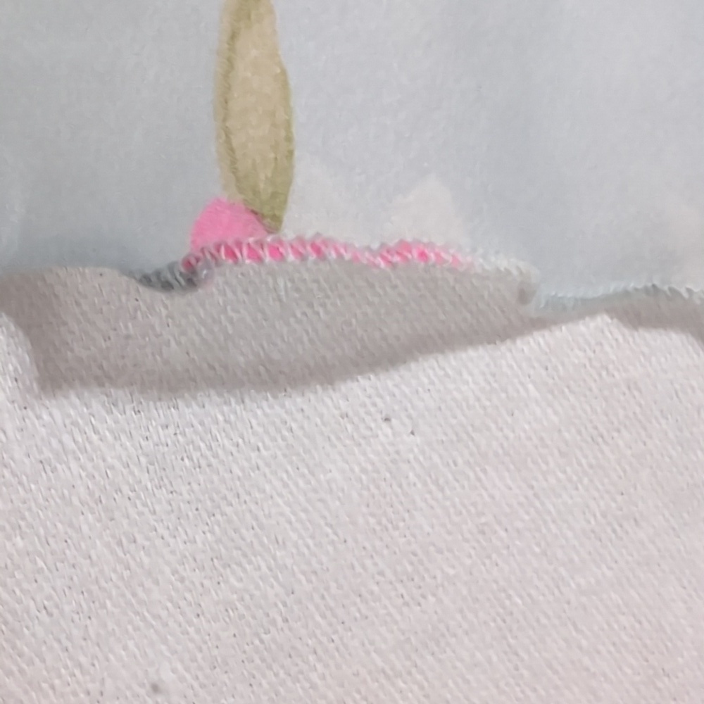 Vintage Sheer Pink Blue Floral Rectangle Scarf - Picture 3 of 3